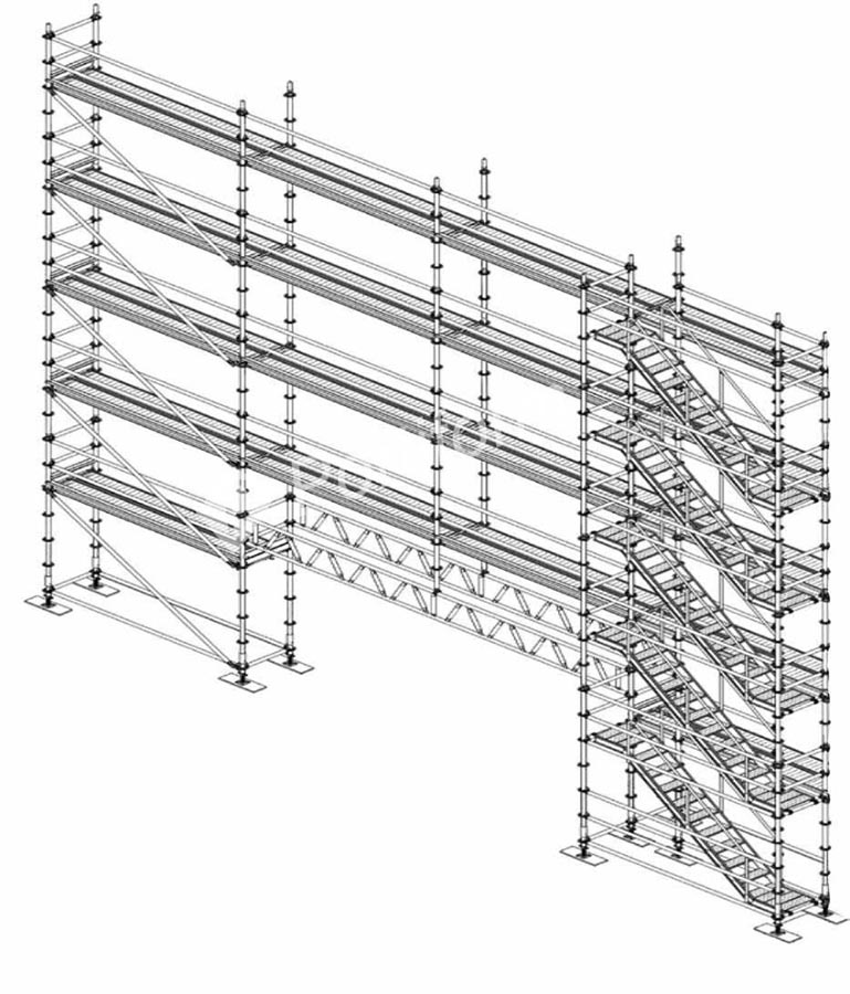 Güvenlikli Flanşlı Tip Cephe İskelesi
